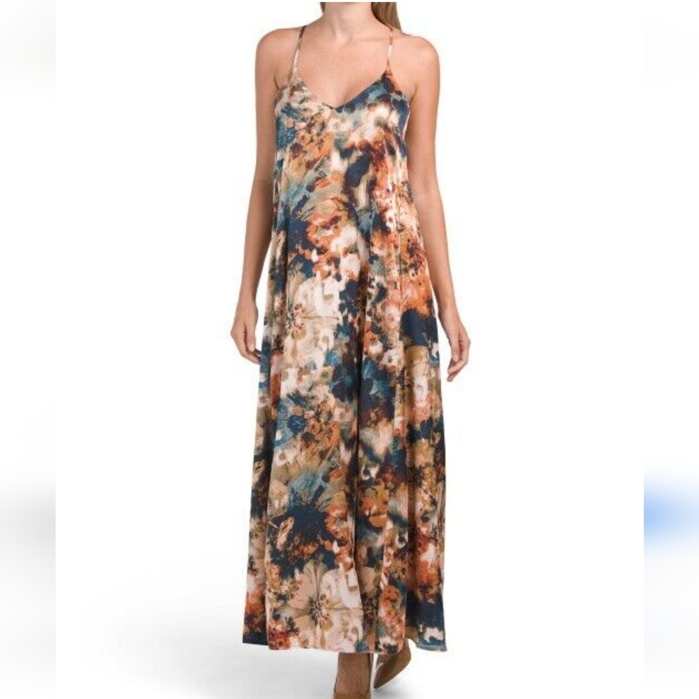 Nicole Miller Satin Maxi Dress